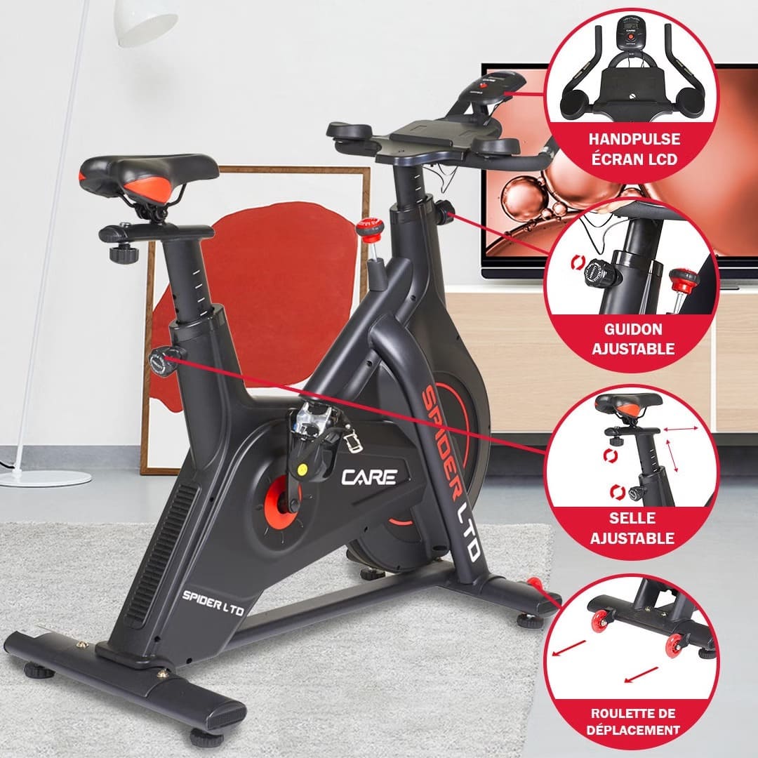 Vélo de biking Care Fitness connecté - Spider LTD – Image 2